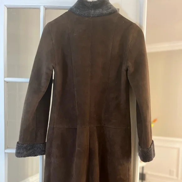 Brown Shearling Coat - Picture 6 of 7